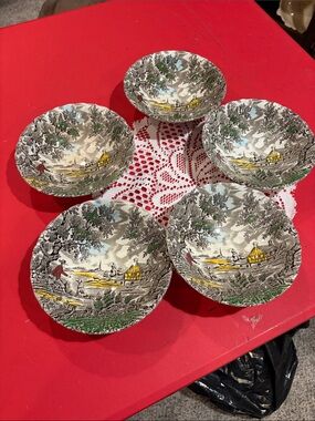 Vintage salad  Bowls Set in Yellow, Green, Black THE HUNTER BY MYOTT